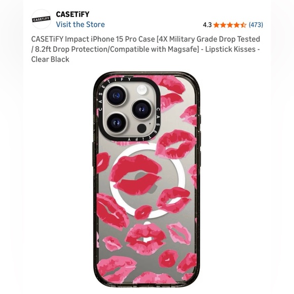 Casetify Other - Casetify iPhone 15 Pro Case - Pink Lip Design